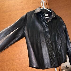 Babaton Faux Leather Shacket